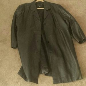 Black leather jacket